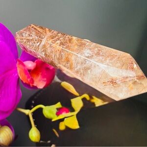 Double Terminated RutileQuartz Crystal